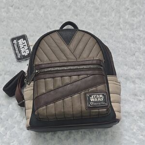 Loungefly Star Wars Brown, Tan & Black Mini Backpack